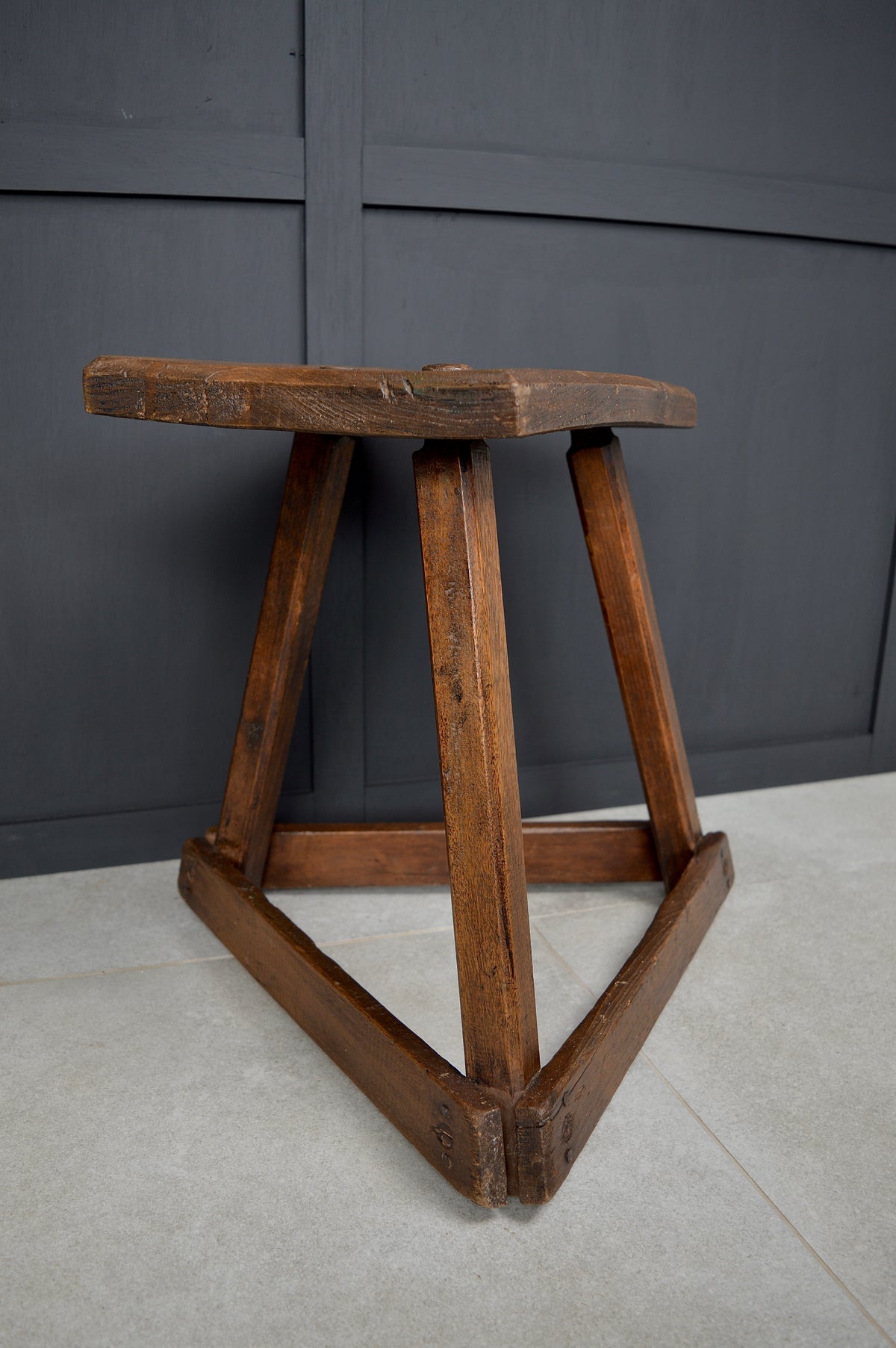 19th century wooden jewellers stool