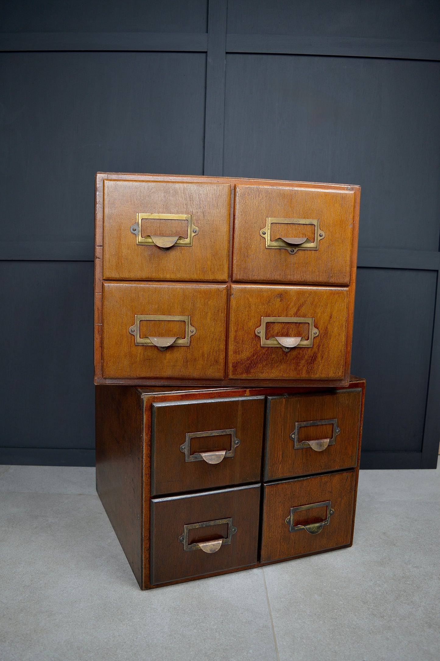Early 20th century 4 drawer index cabinet