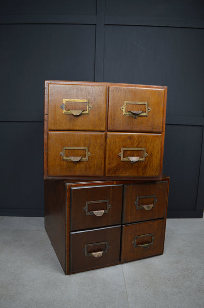 Early 20th century 4 drawer index cabinet