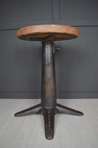 Singer cast iron industrial stool