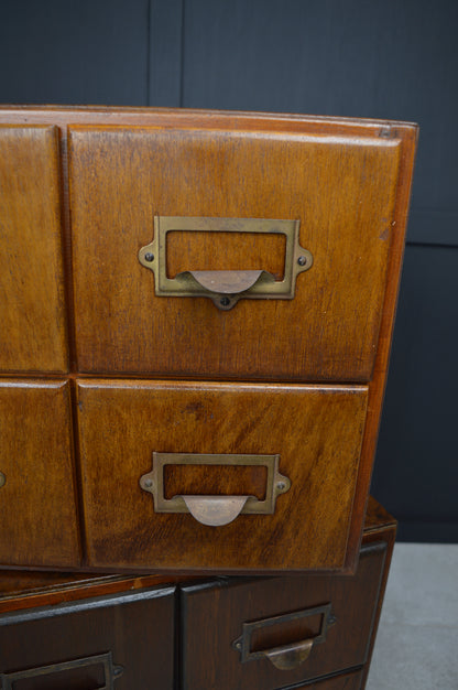 Early 20th century 4 drawer index cabinet