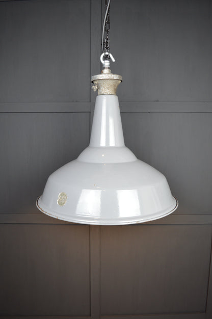 Vintage XL Benjamin industrial enamel lights