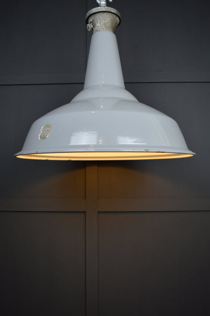Vintage XL Benjamin industrial enamel lights