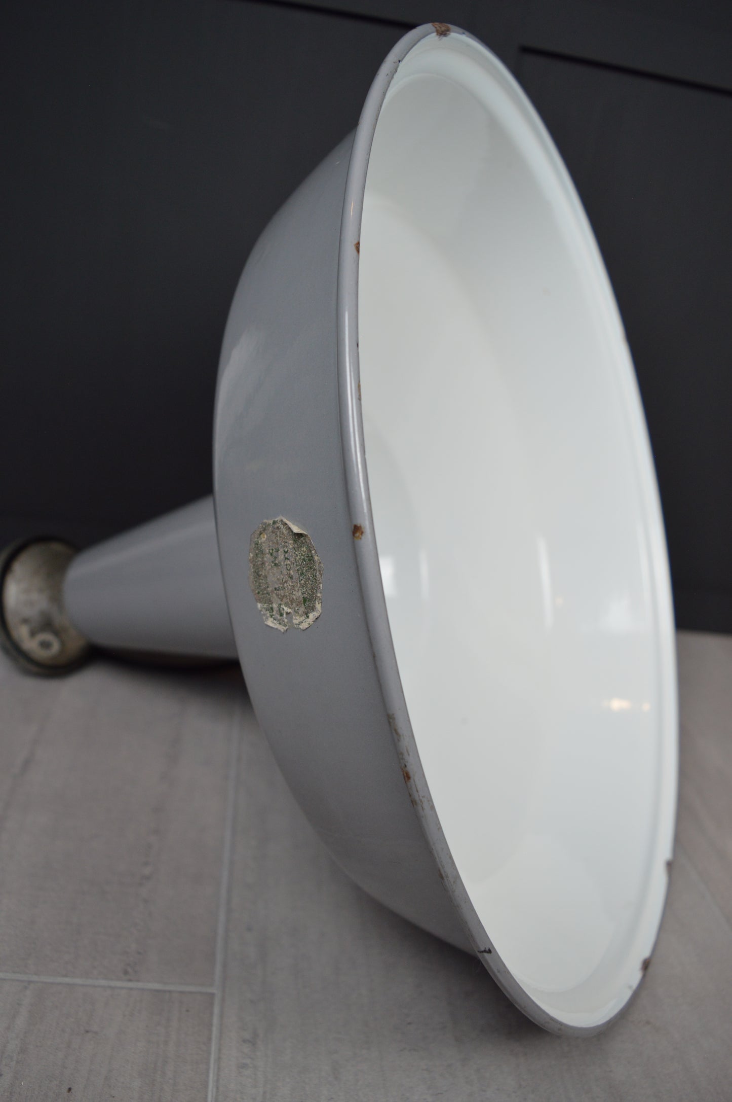 Vintage XL Benjamin industrial enamel lights