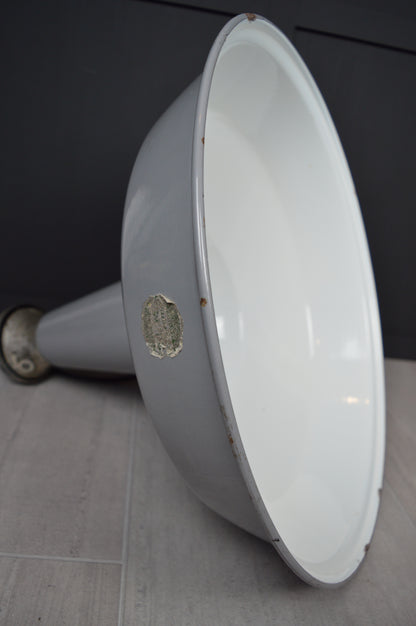 Vintage XL Benjamin industrial enamel lights