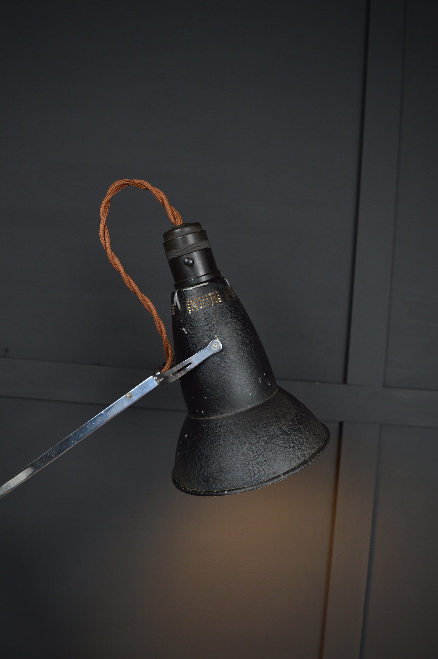 1930s Black 3 step anglepoise 1227 lamp bulb holder