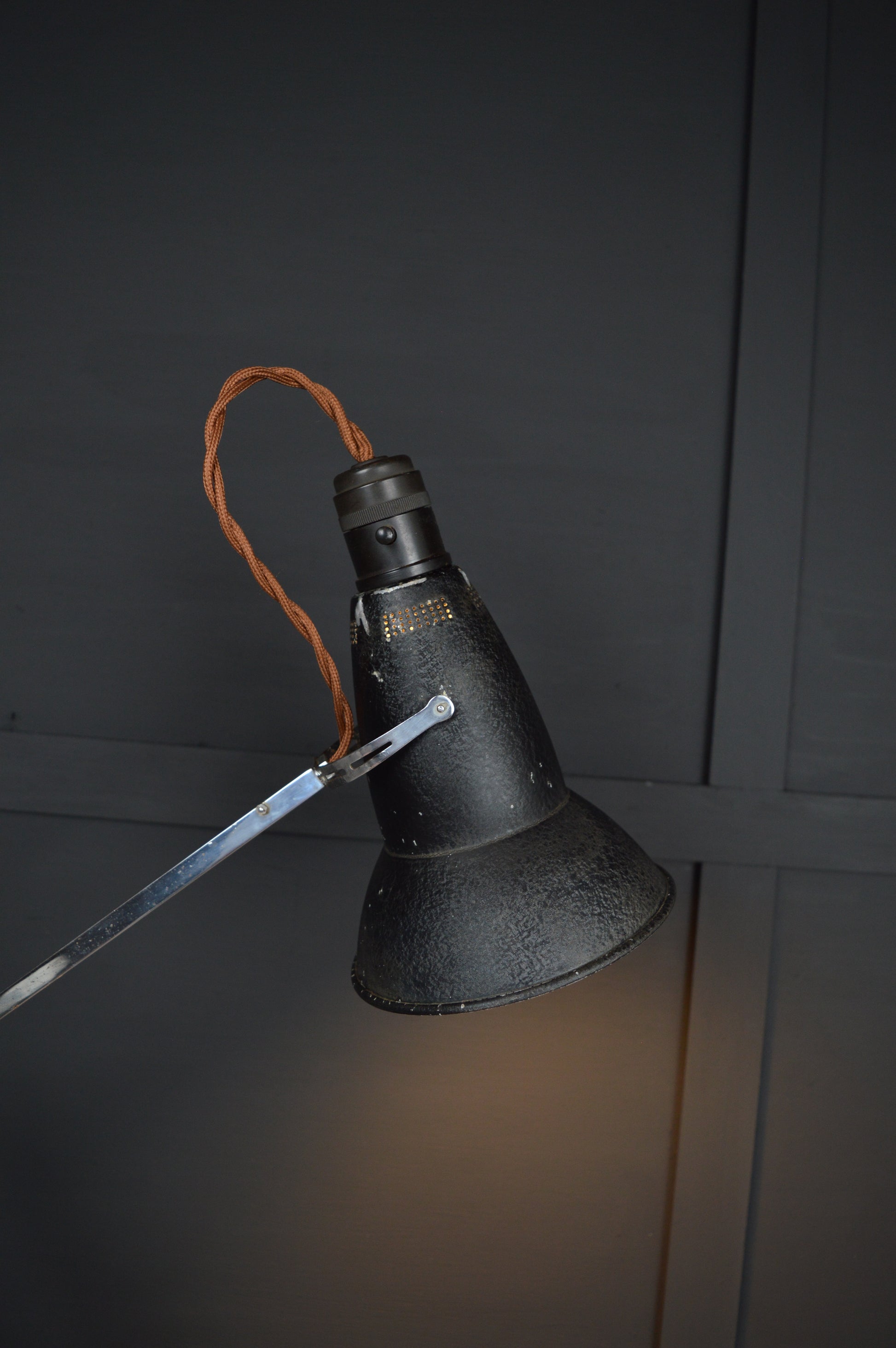 1930s Black 3 step anglepoise 1227 lamp bulb holder