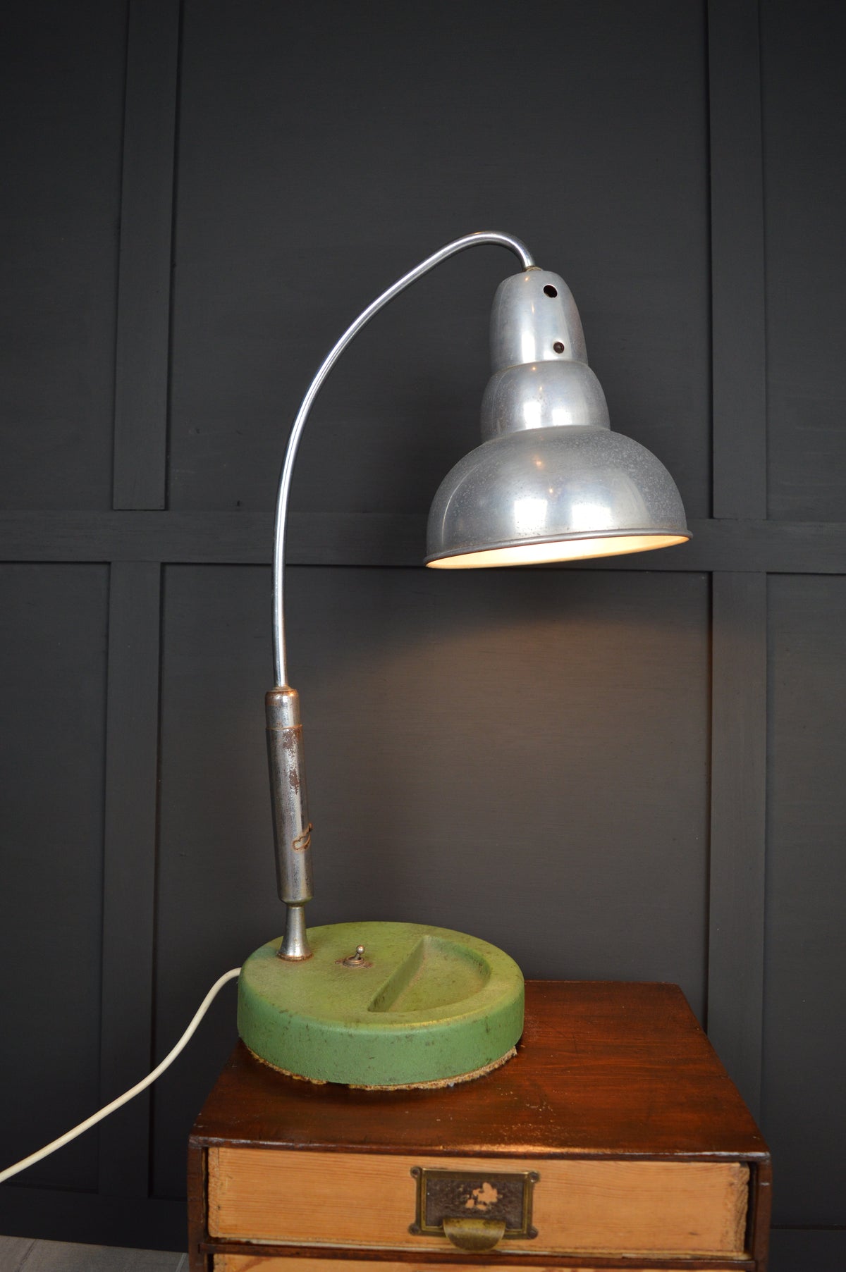 Vintage 1950s green base multilight - front switched on