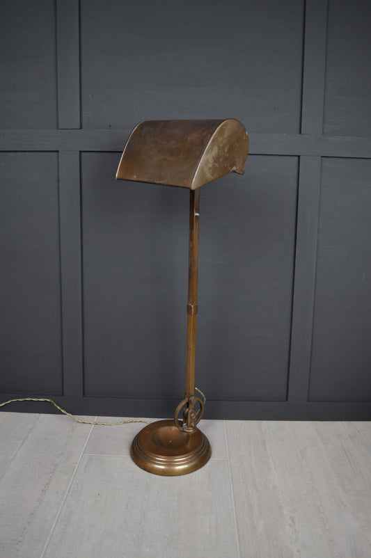 1920s GEC Copper bankers lamp