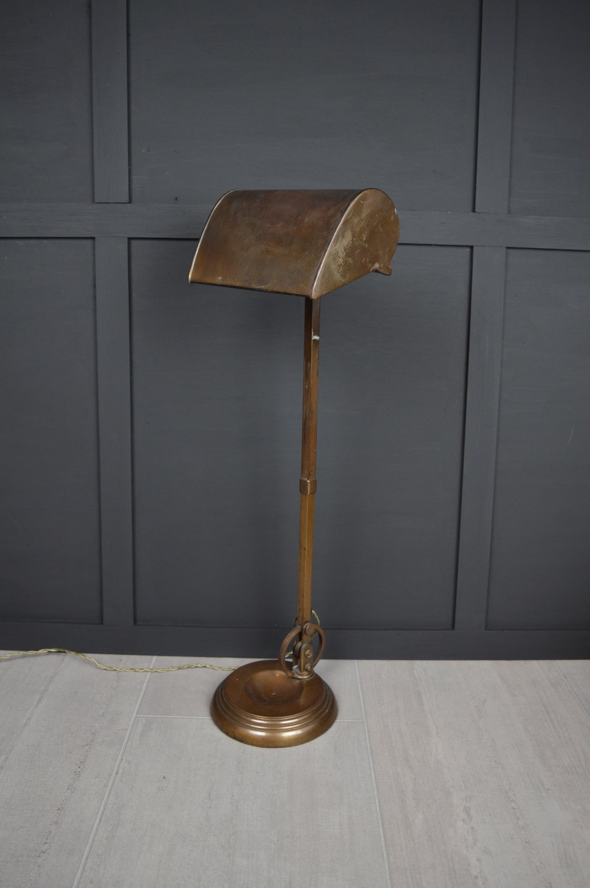 1920s GEC Copper bankers lamp