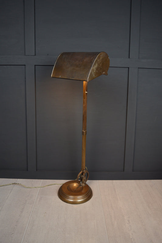 1920s GEC Copper bankers lamp