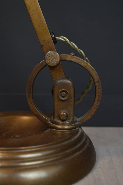 1920s GEC Copper bankers lamp