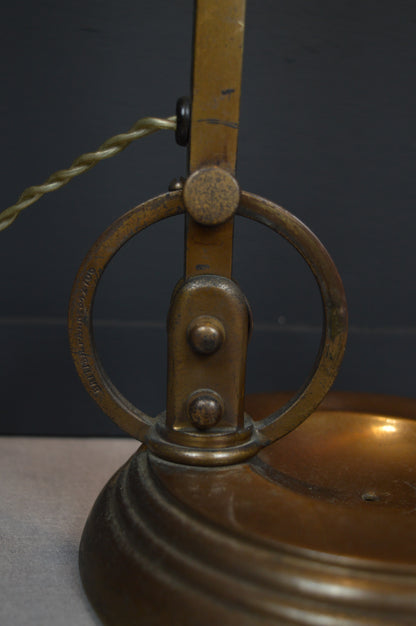 1920s GEC Copper bankers lamp