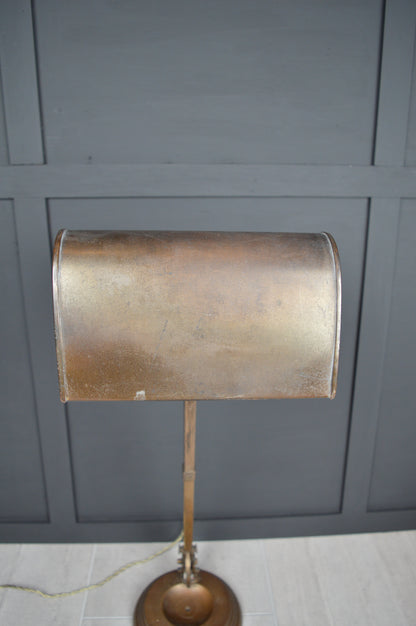 1920s GEC Copper bankers lamp
