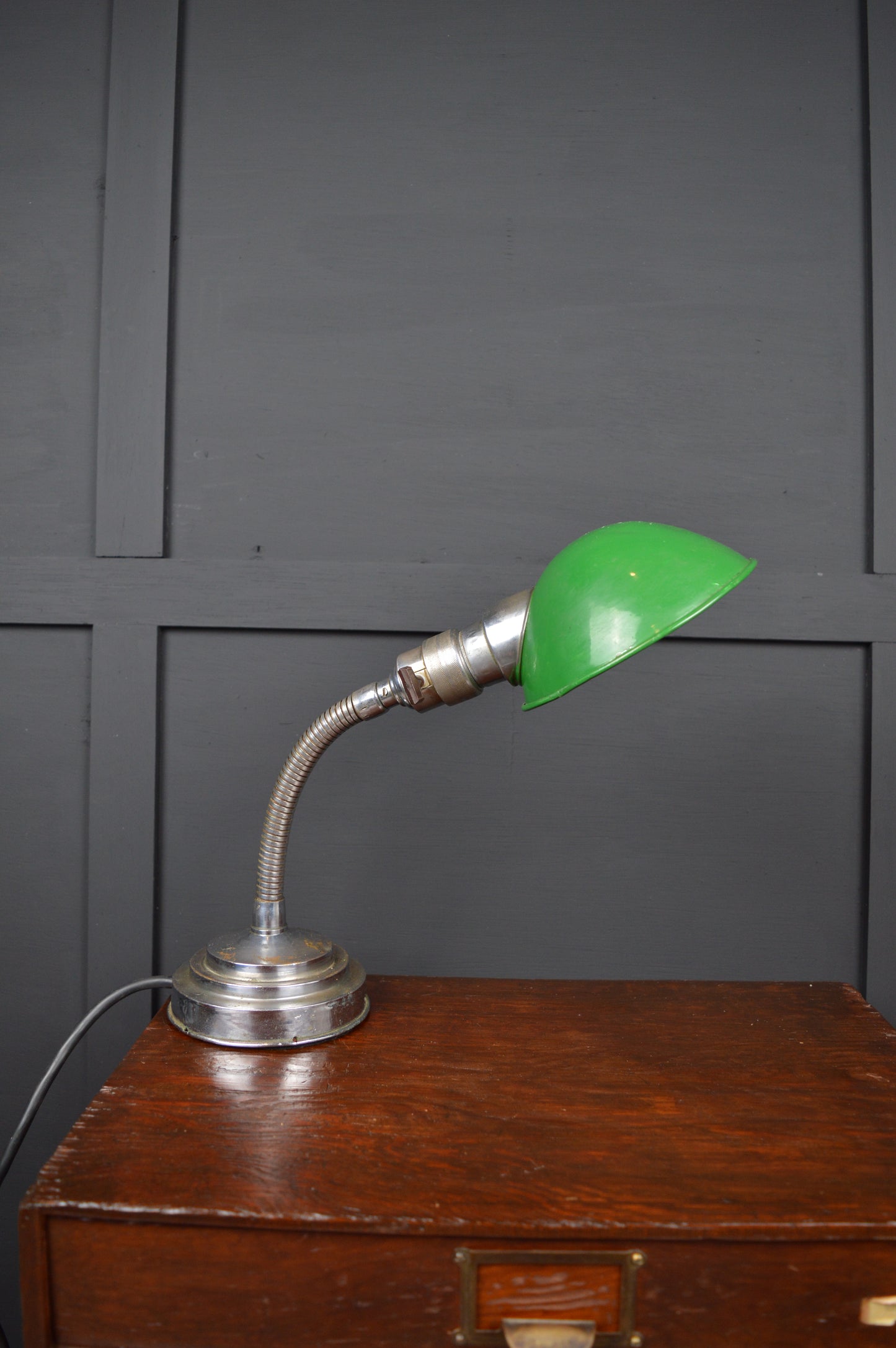 1930s chrome gooseneck lamp