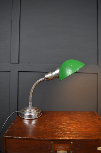 1930s chrome gooseneck lamp