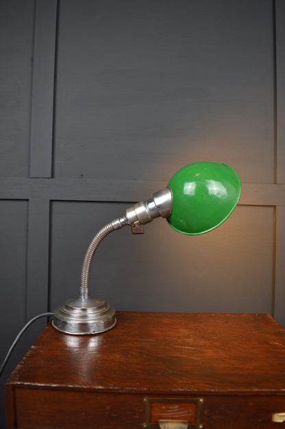 1930s chrome gooseneck lamp