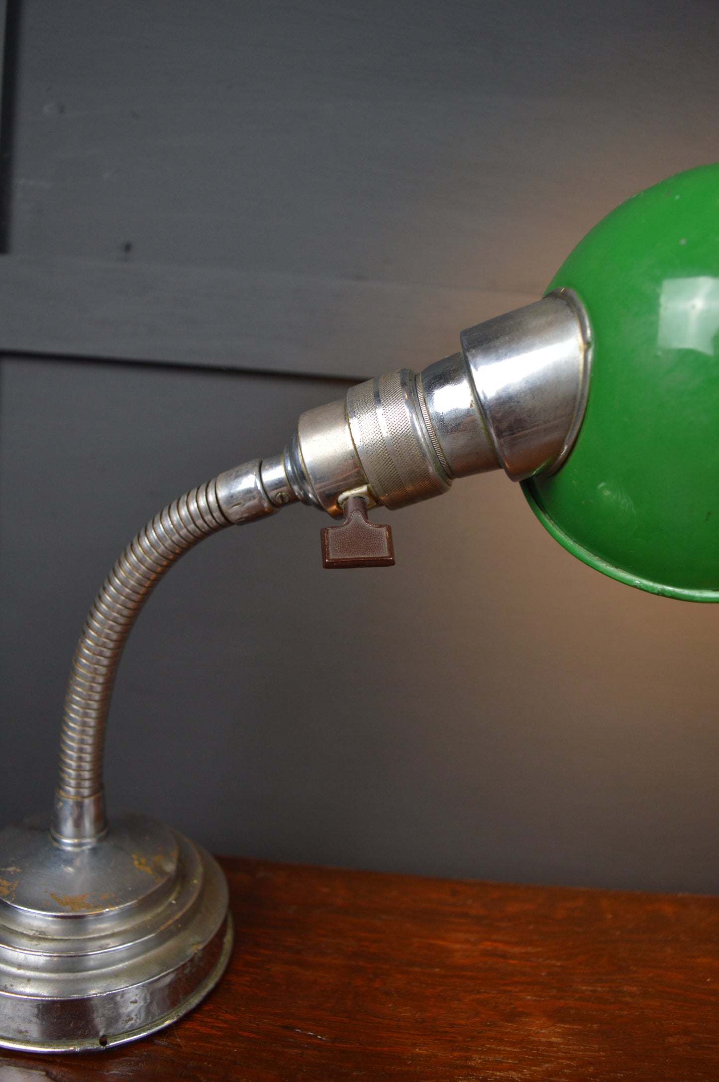 1930s chrome gooseneck lamp