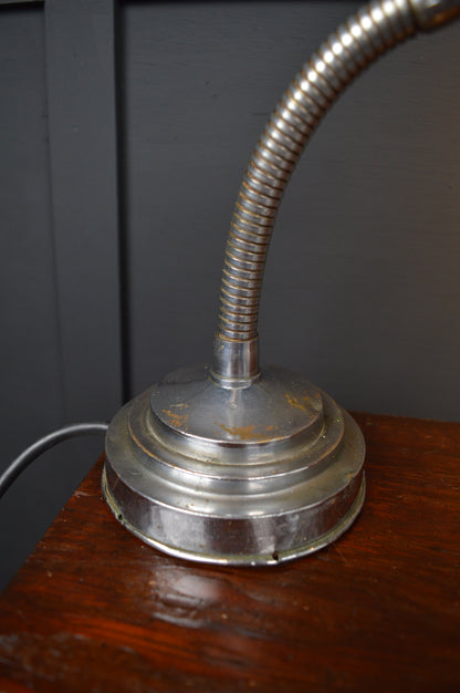 1930s chrome gooseneck lamp