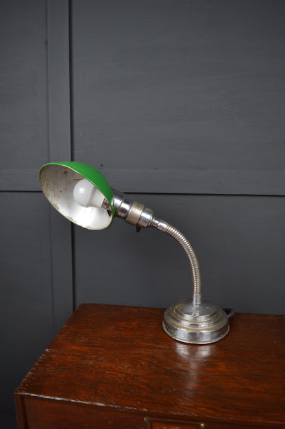 1930s chrome gooseneck lamp