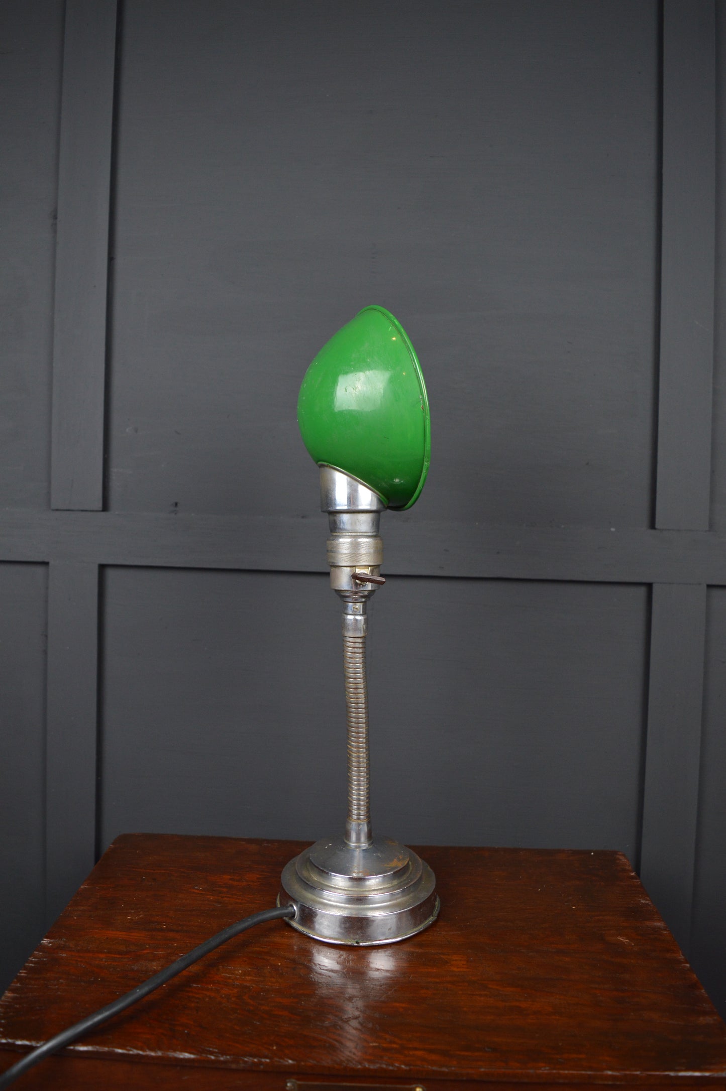 1930s chrome gooseneck lamp