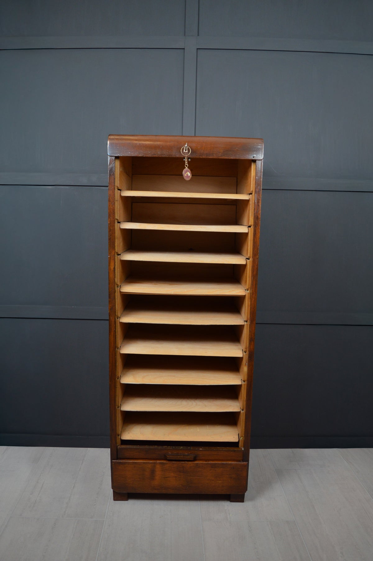 Mahogany Tambour front cabinet
