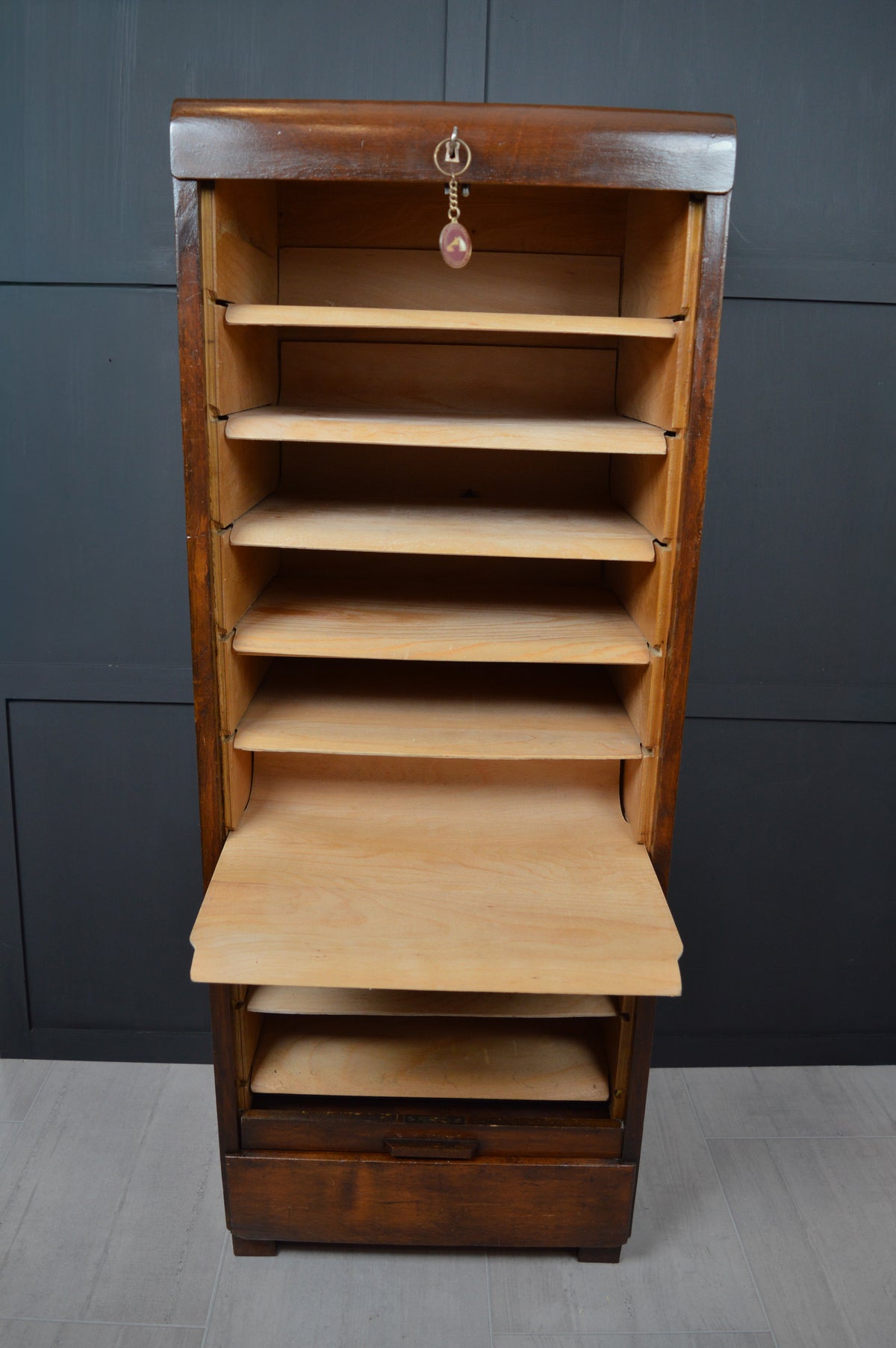 Mahogany Tambour front cabinet
