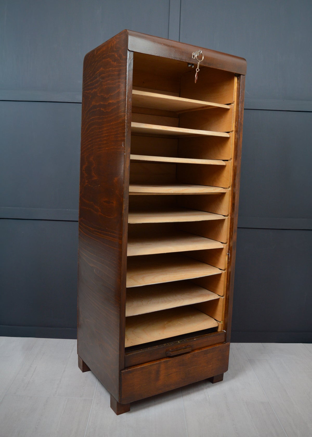 Mahogany Tambour front cabinet