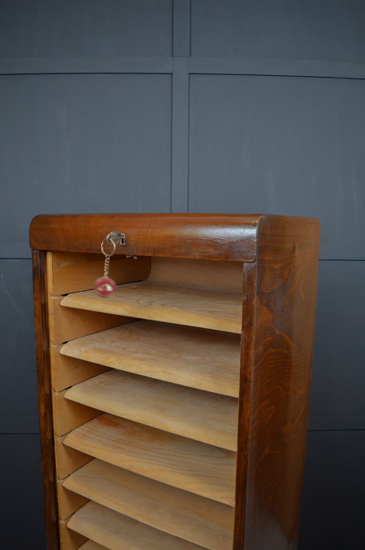 Mahogany Tambour front cabinet