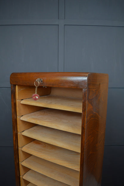 Mahogany Tambour front cabinet