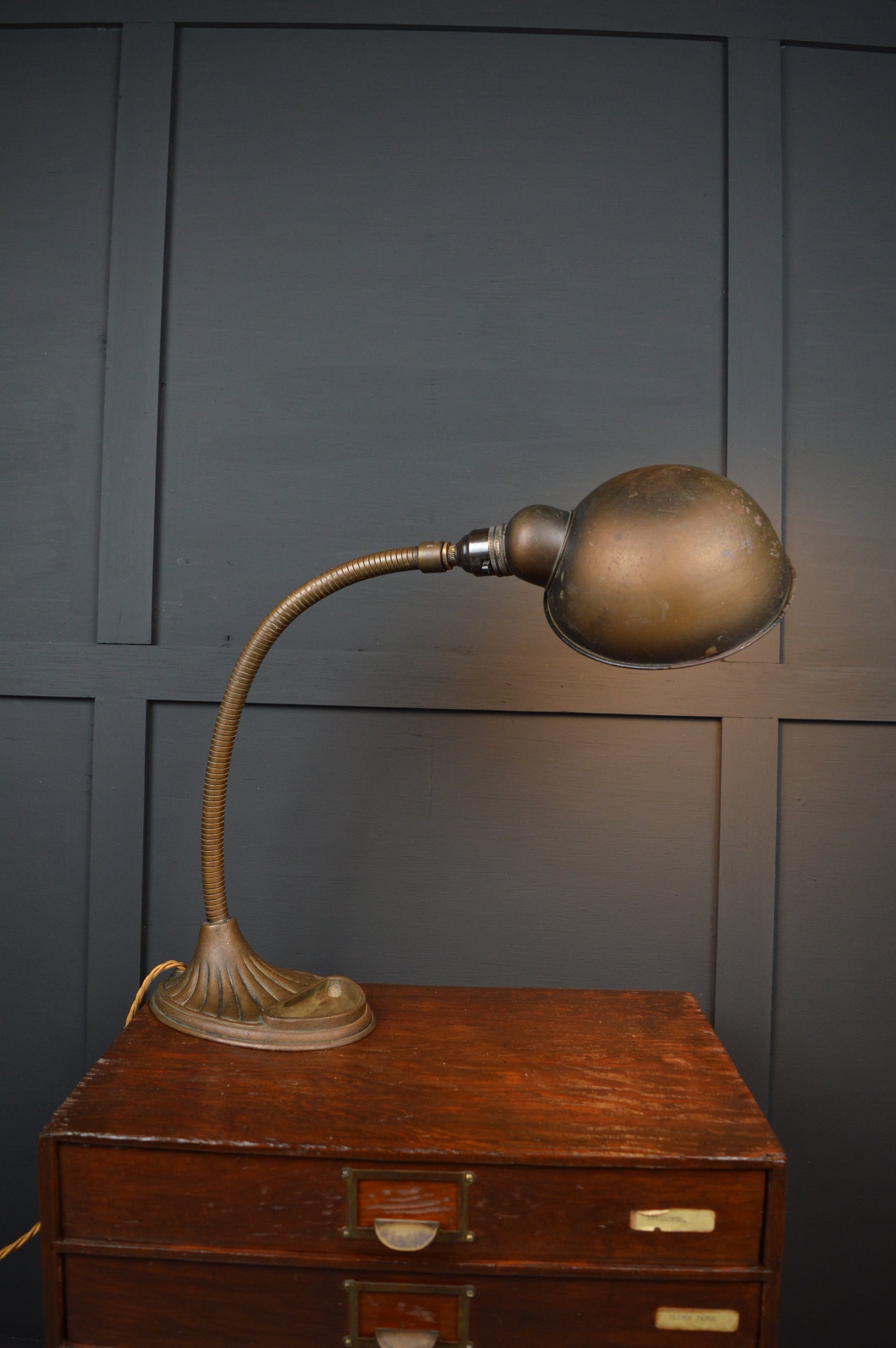 Brass "Supreme" gooseneck lamp