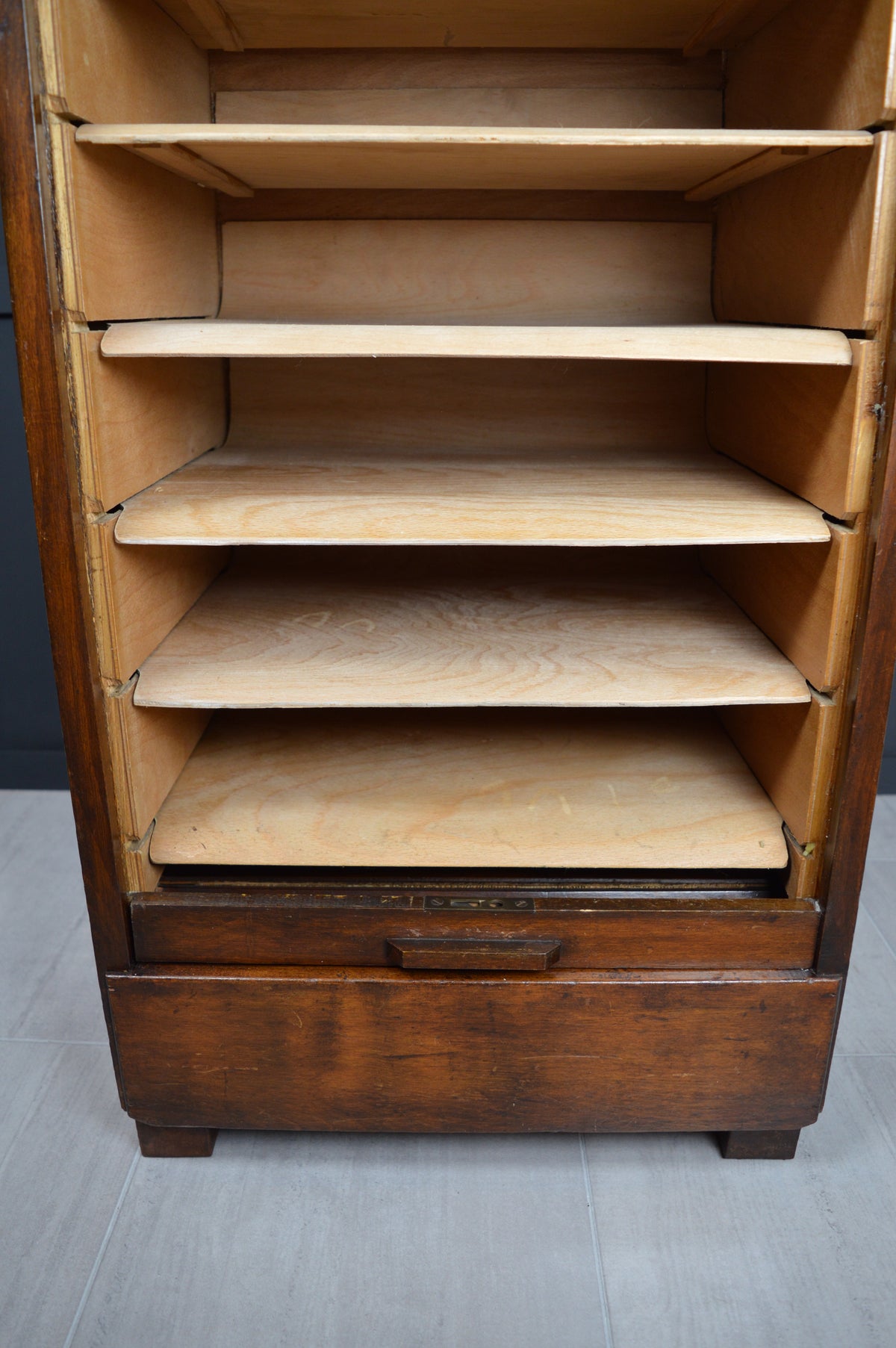 Mahogany Tambour front cabinet