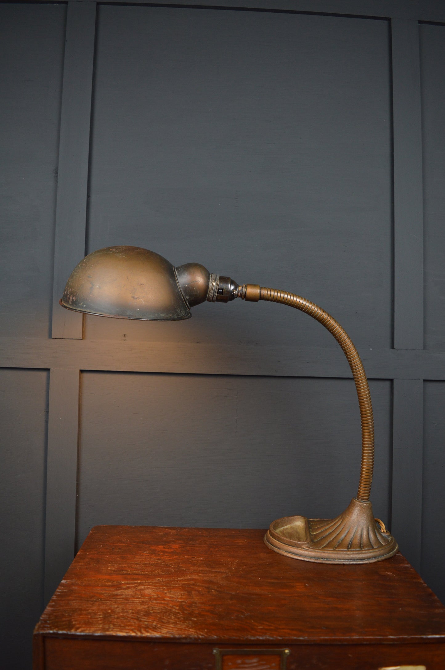 Brass "Supreme" gooseneck lamp