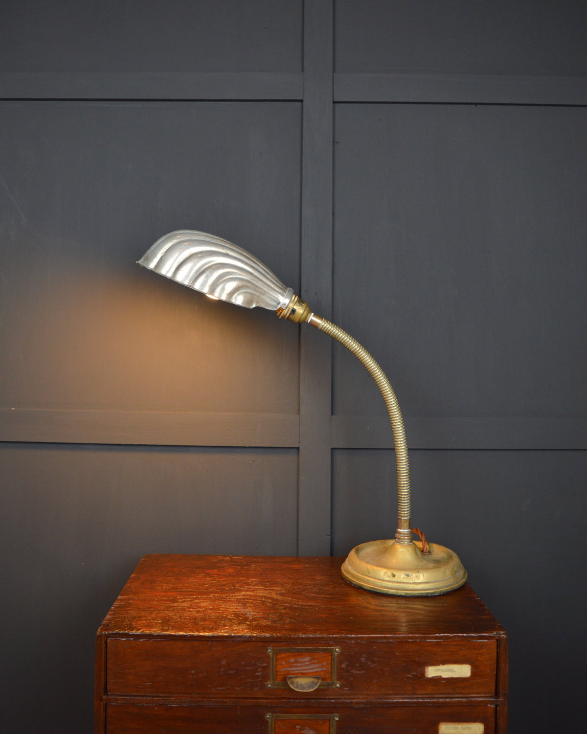 Brass gooseneck lamp