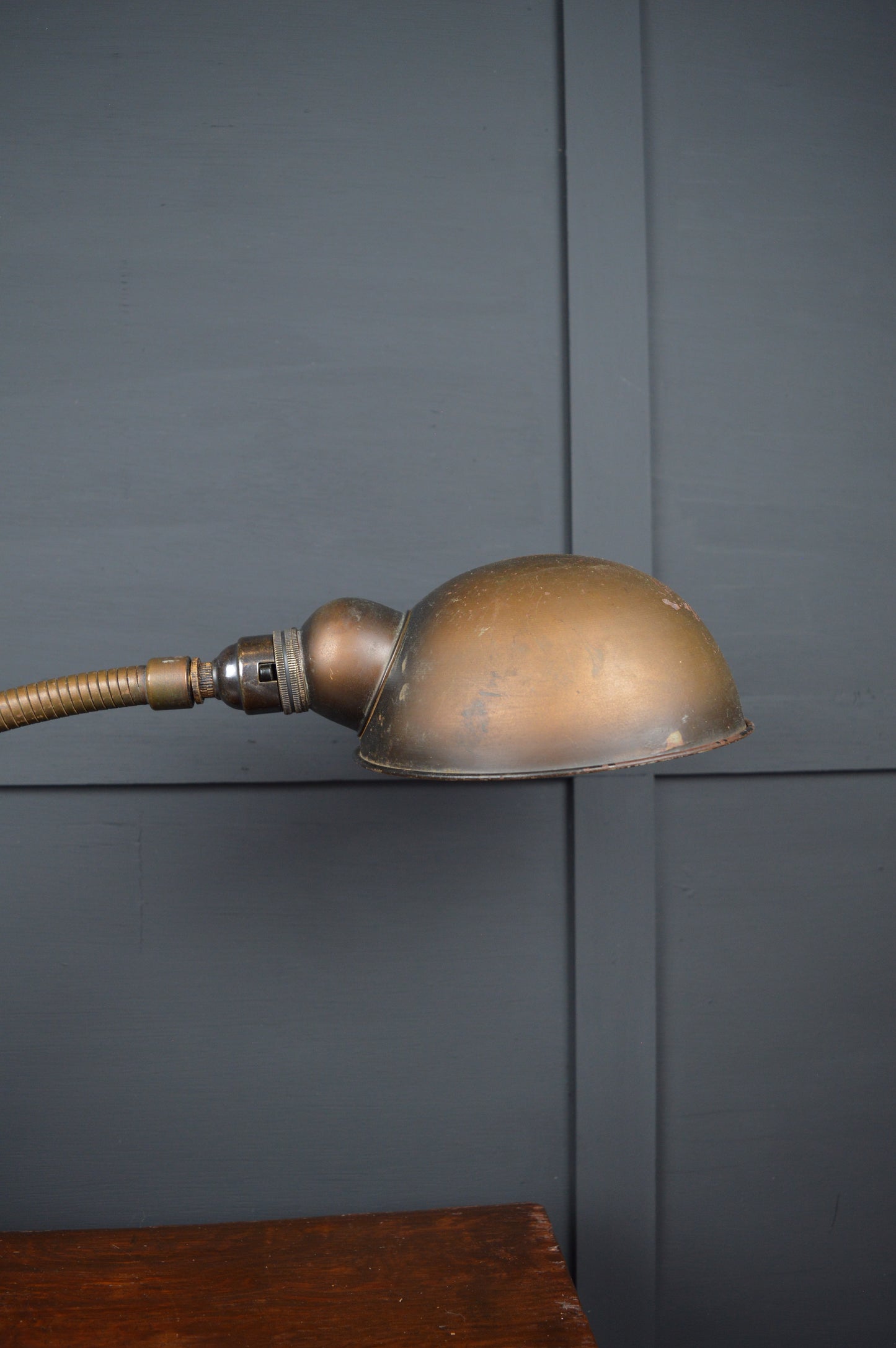Brass "Supreme" gooseneck lamp