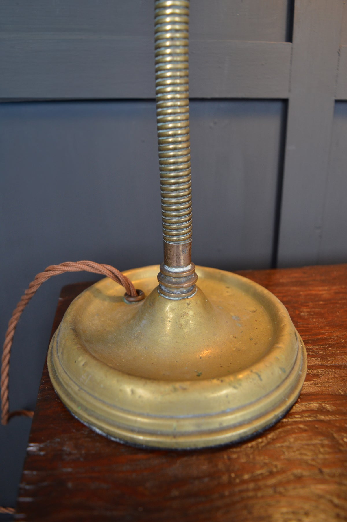 Brass gooseneck lamp