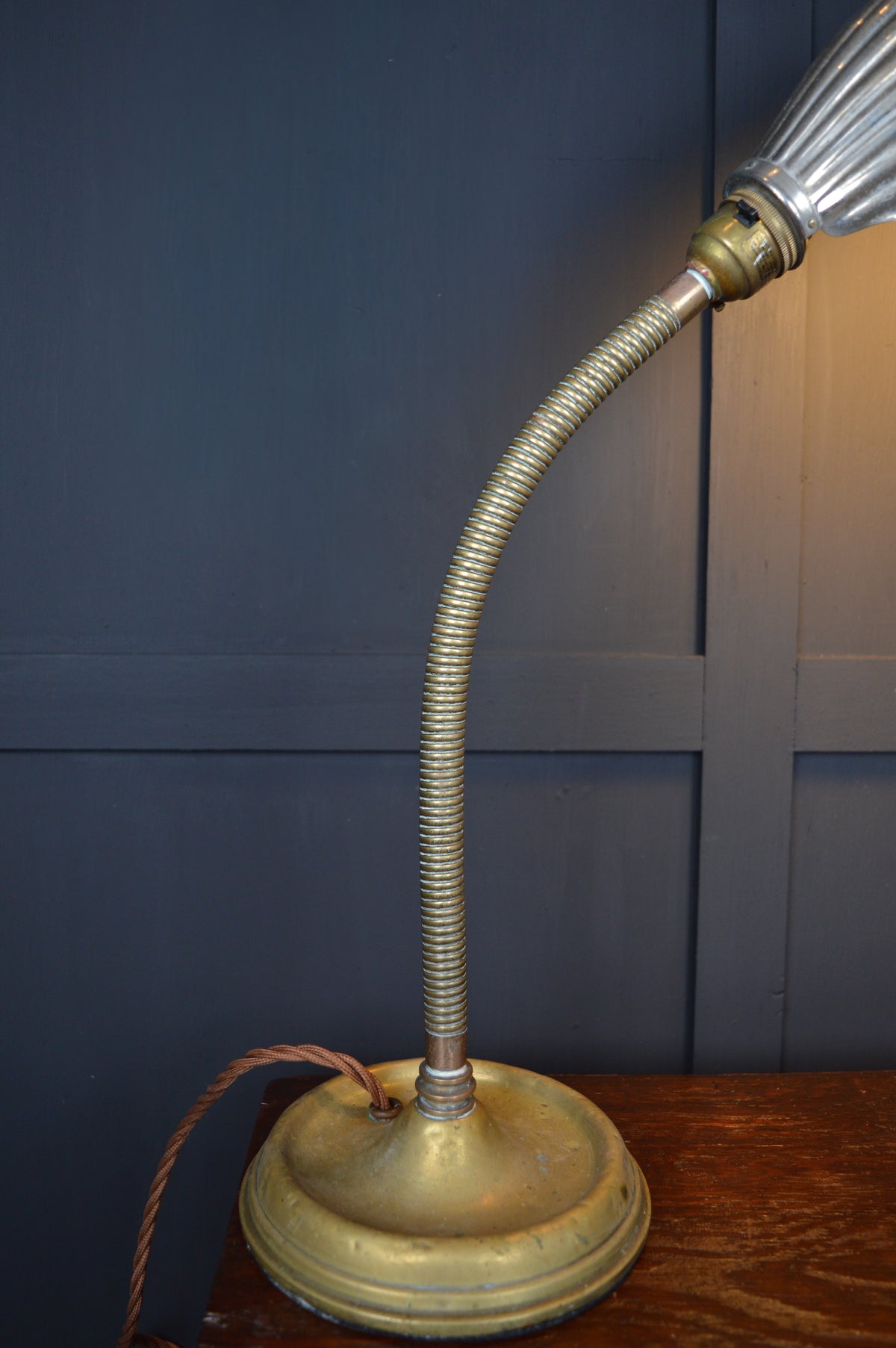 Brass gooseneck lamp