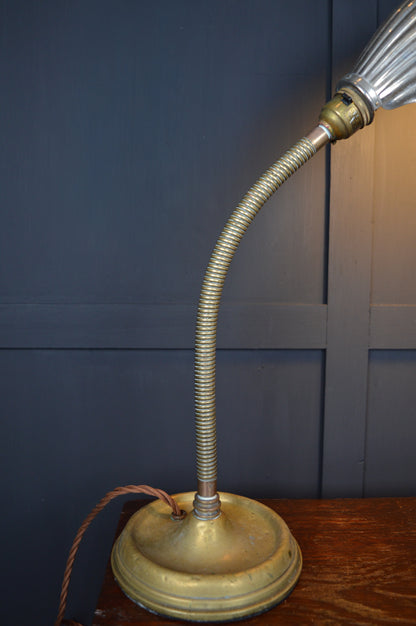 Brass gooseneck lamp