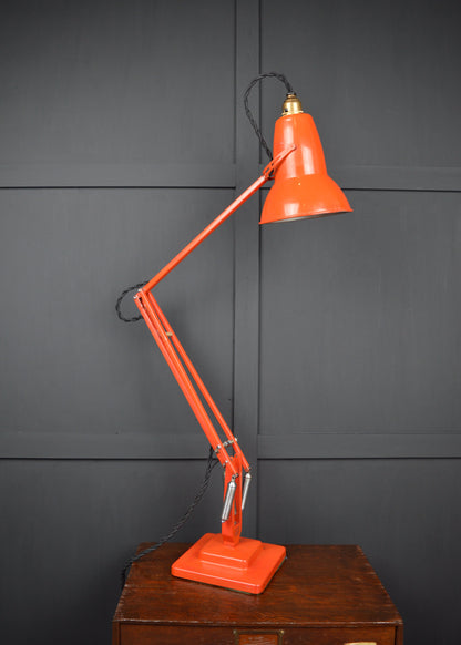 Red Anglepoise model 1227 lamp