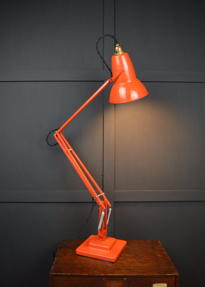 Red Anglepoise model 1227 lamp