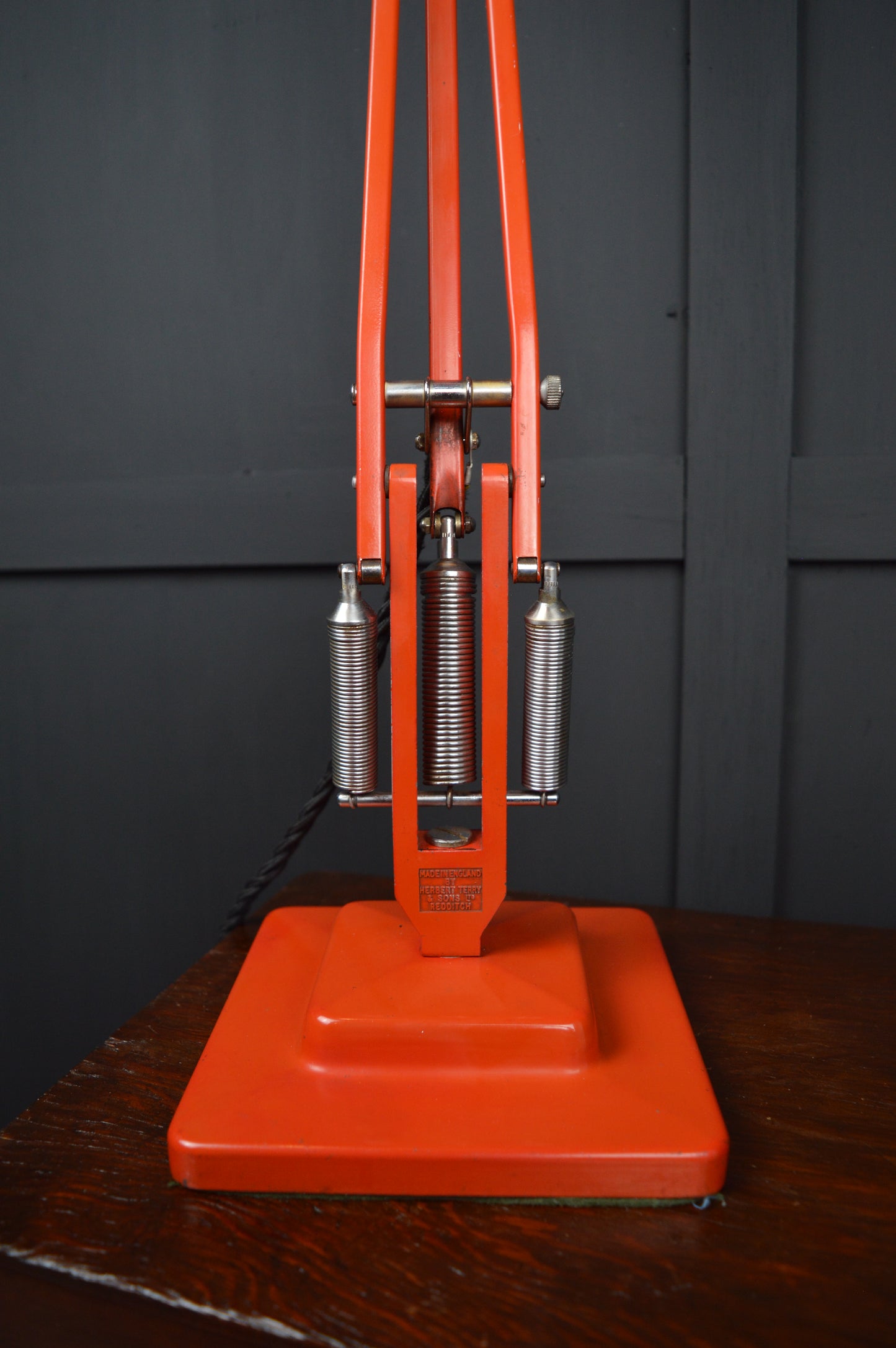 Red Anglepoise model 1227 lamp