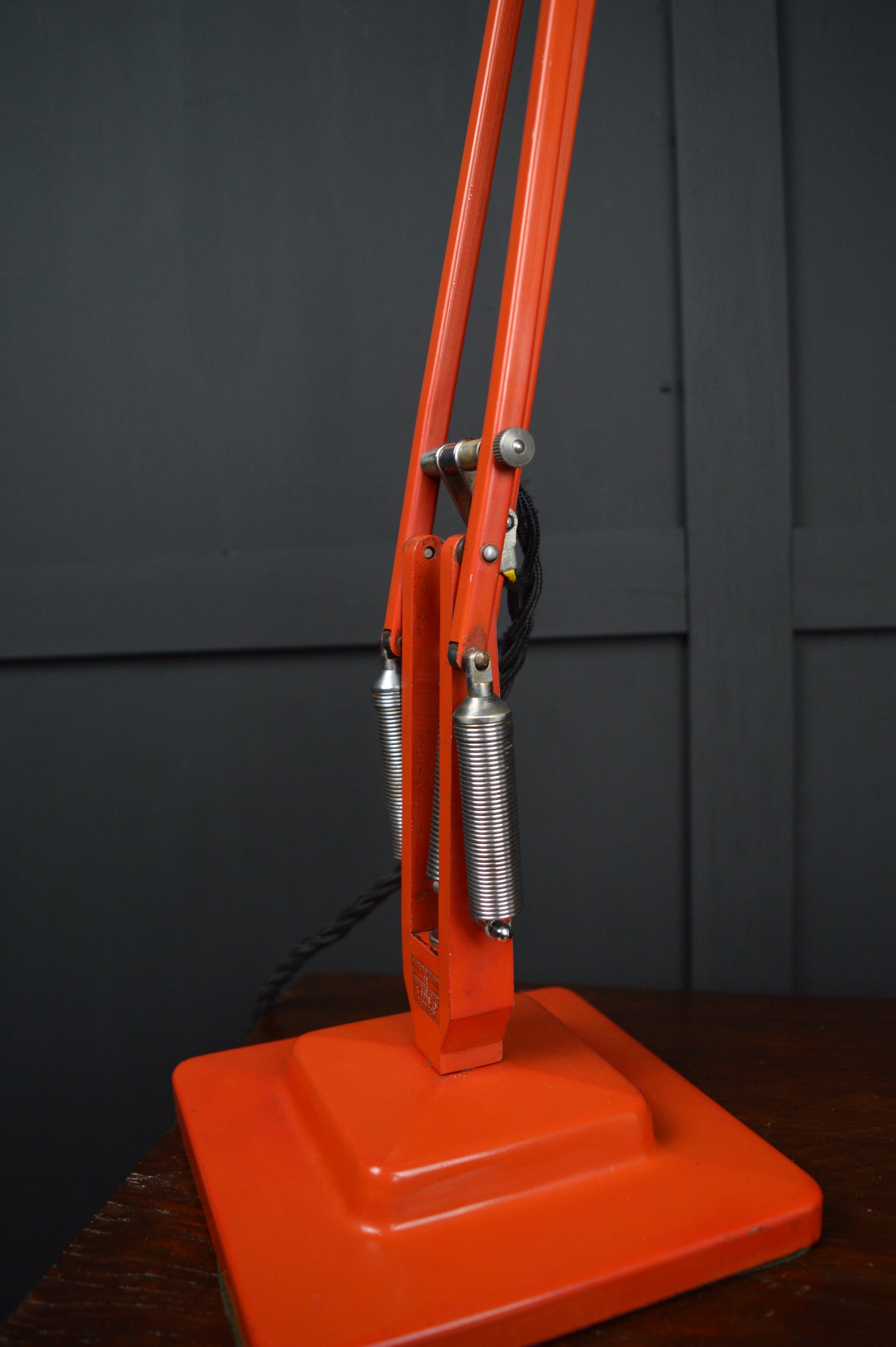 Red Anglepoise model 1227 lamp