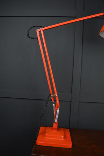 Red Anglepoise model 1227 lamp