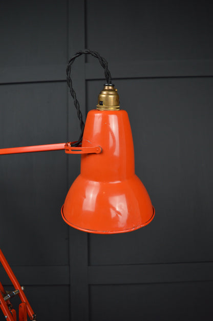 Red Anglepoise model 1227 lamp