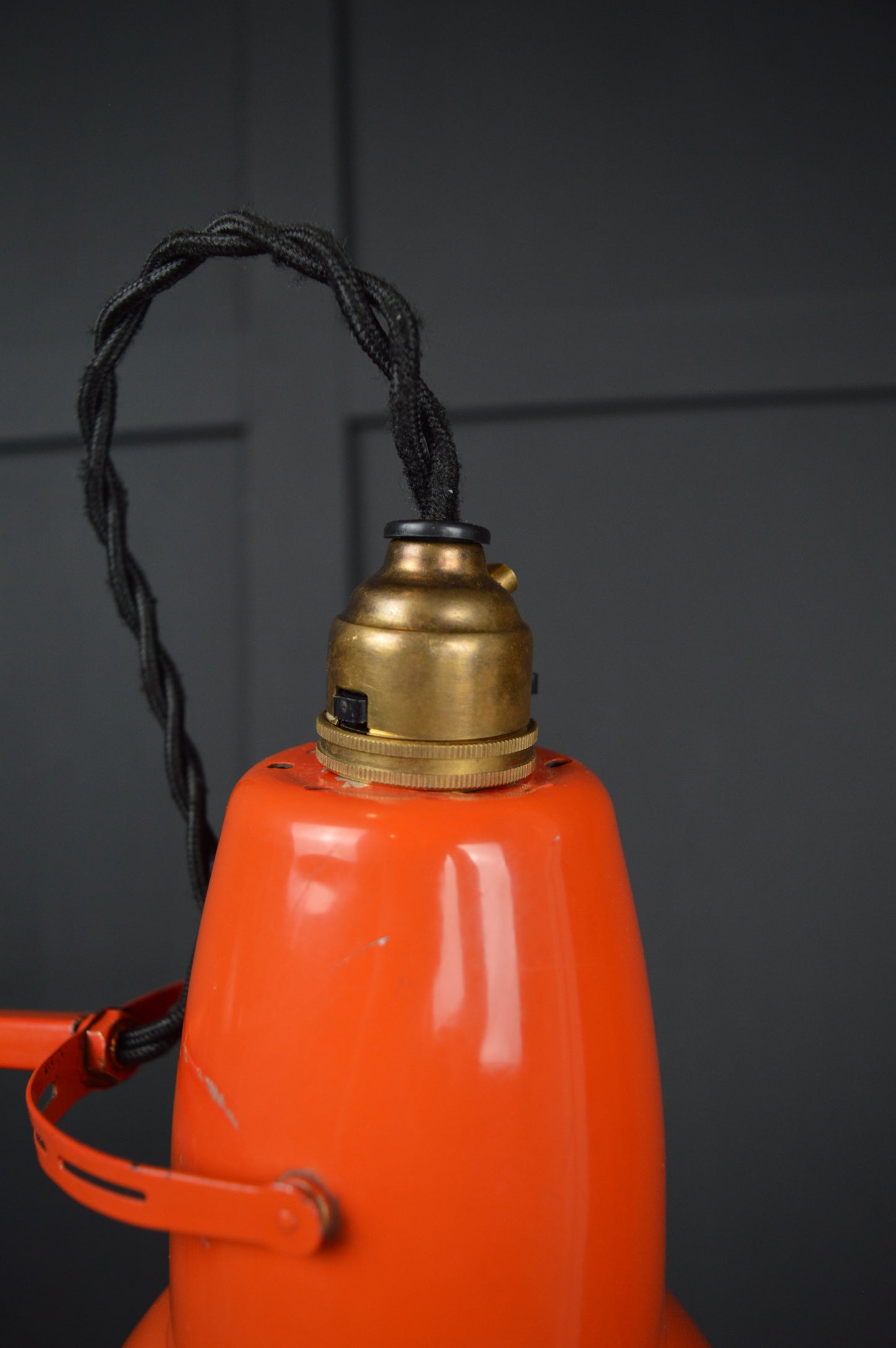 Red Anglepoise model 1227 lamp