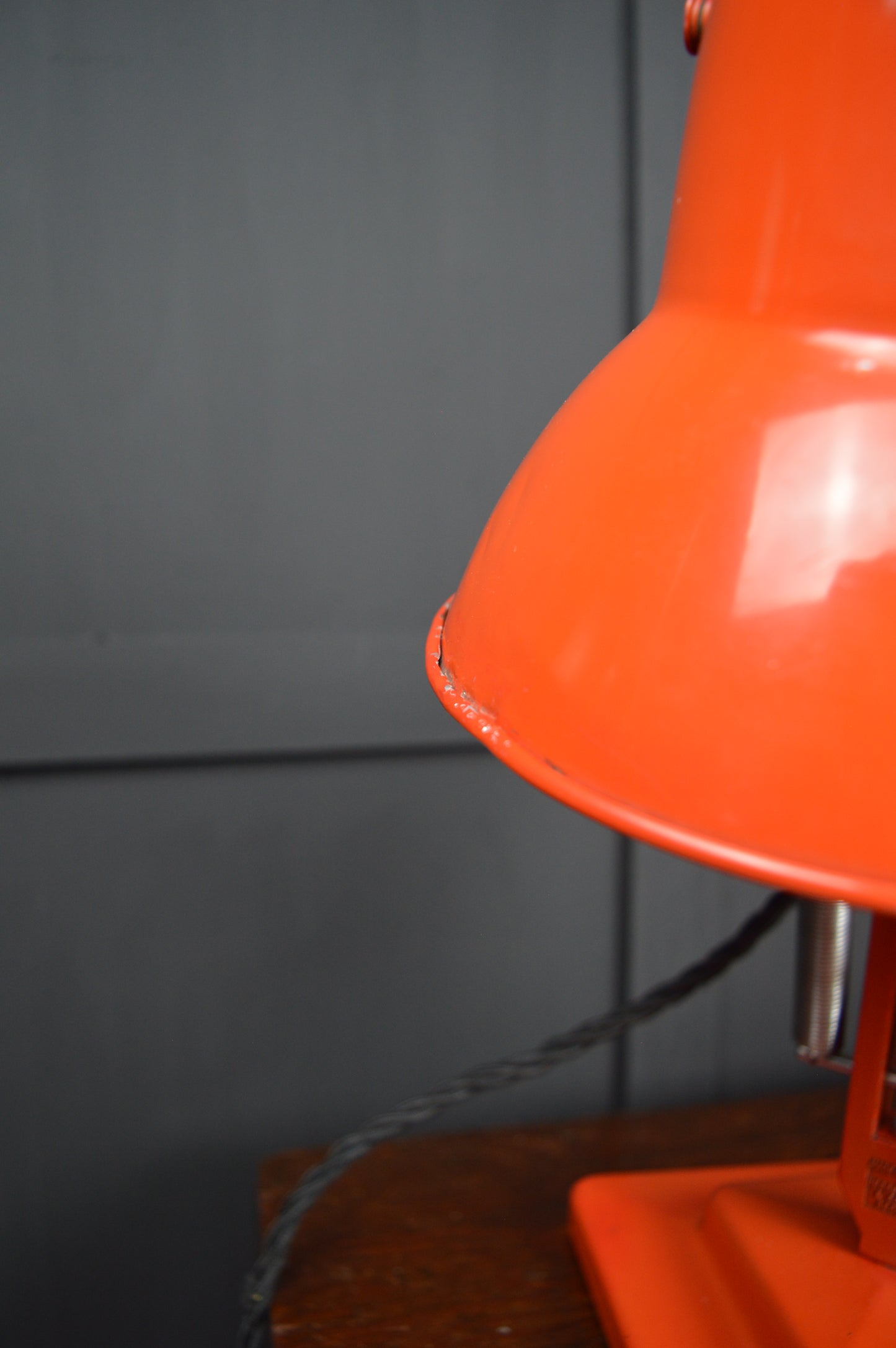Red Anglepoise model 1227 lamp