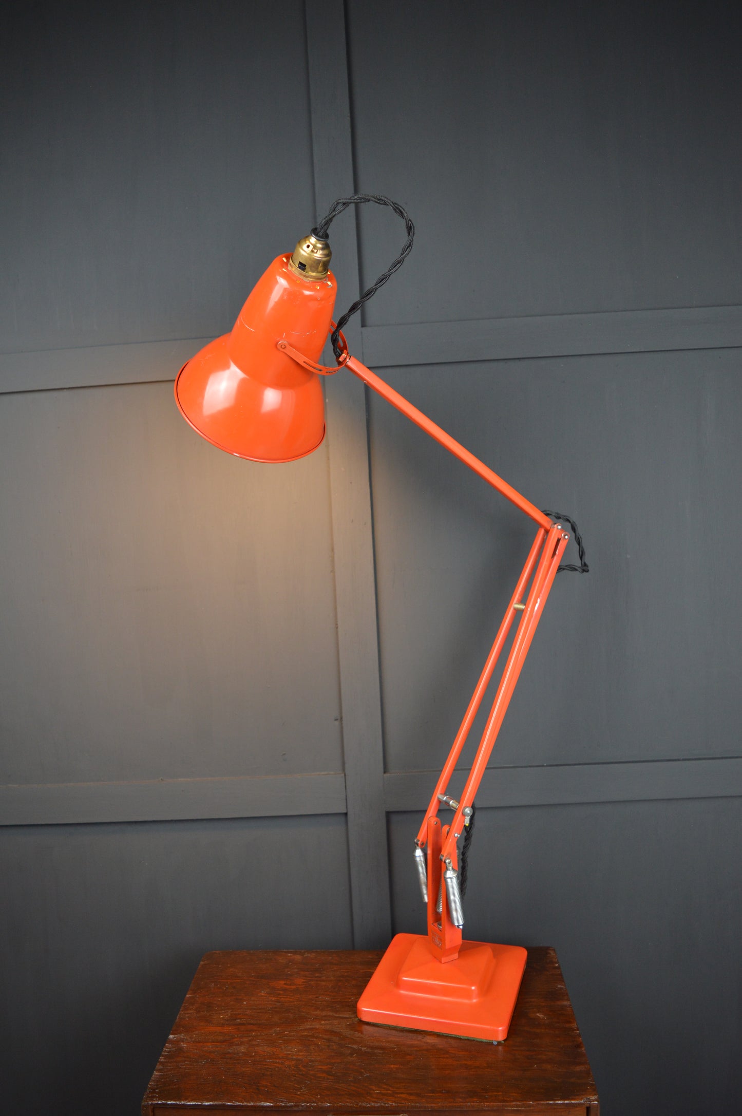 Red Anglepoise model 1227 lamp