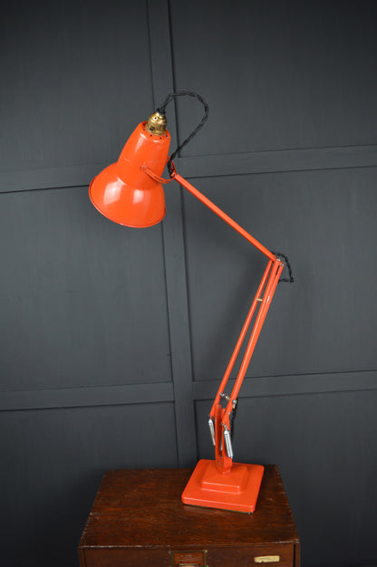 Red Anglepoise model 1227 lamp