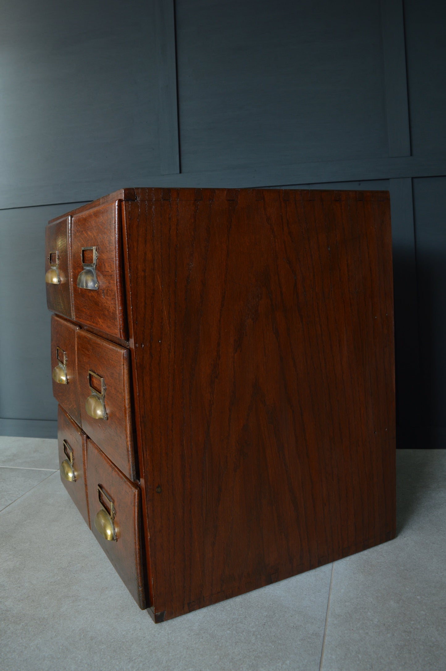 Early 20th century oak 6 drawer filing drawers