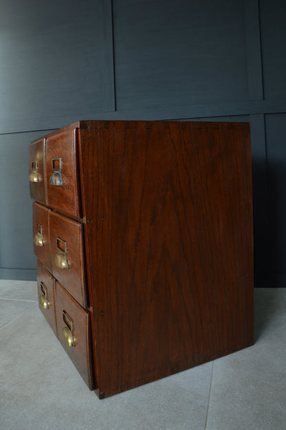 Early 20th century oak 6 drawer filing drawers